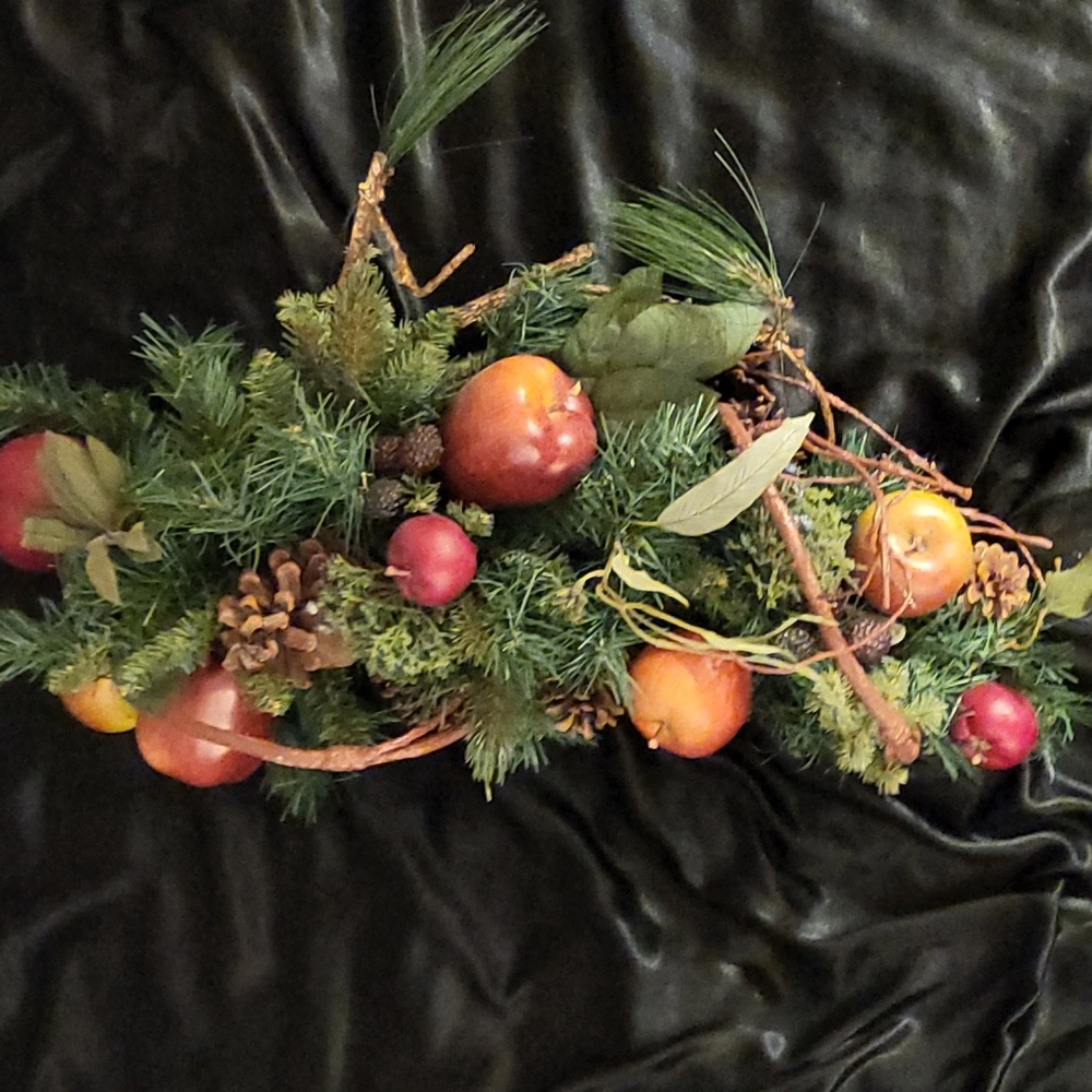 Festive Green and Red Holiday Swag